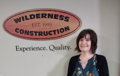 Elsie Thibodeau, Office Manager, at Wilderness Construction.