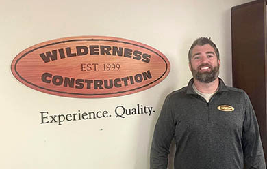 Eric Heath, Carpenter, at Wilderness Construction.